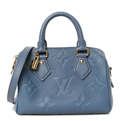 Louis Vuitton Empreinte Monogram Giant Speedy Bandouliere 20 Blue Jean 1 of 10