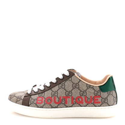 Gucci GG Supreme Monogram Boutique Ace Sneakers 35 Brown 1 of 10