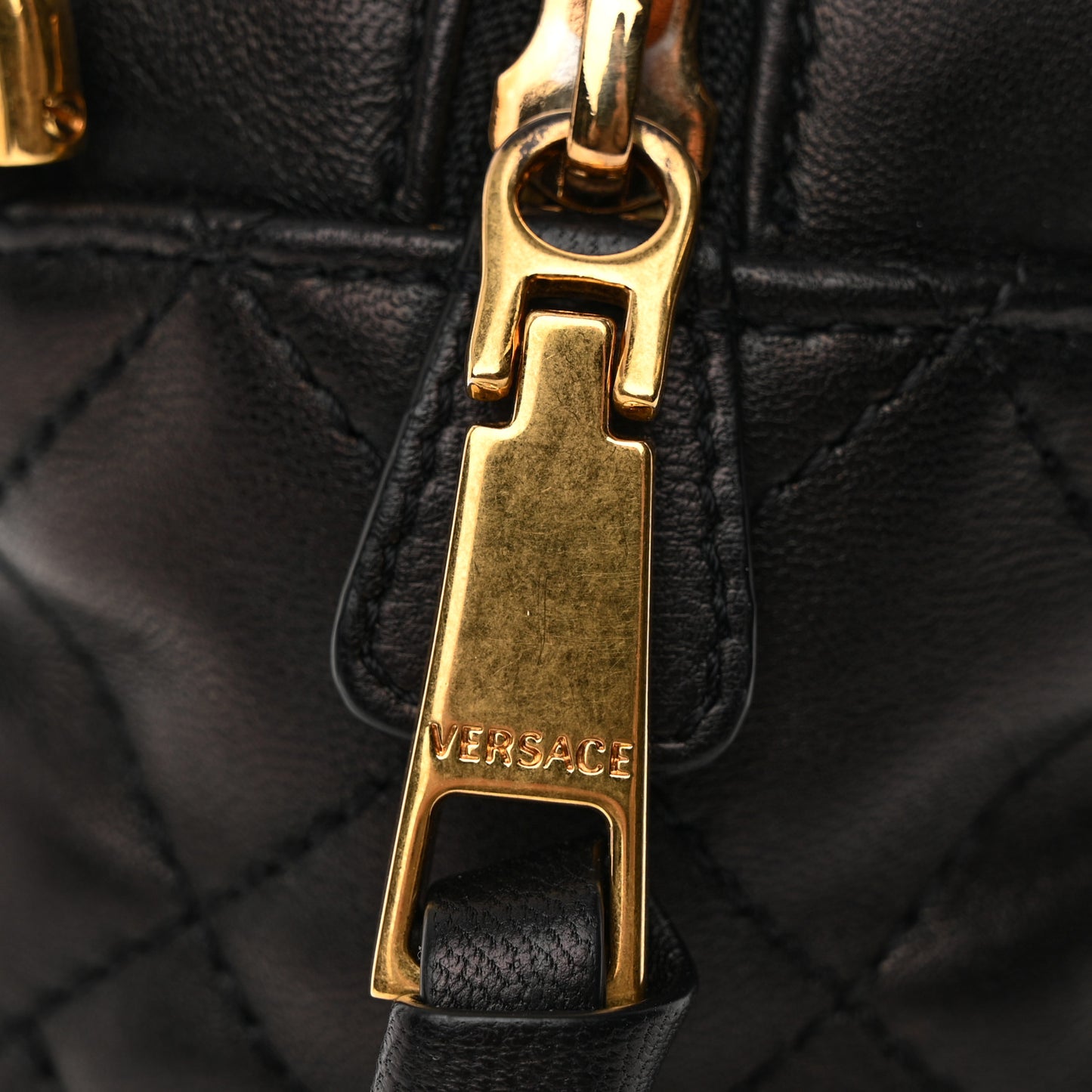 Nappa Quilted Icon Bowler Bag Black