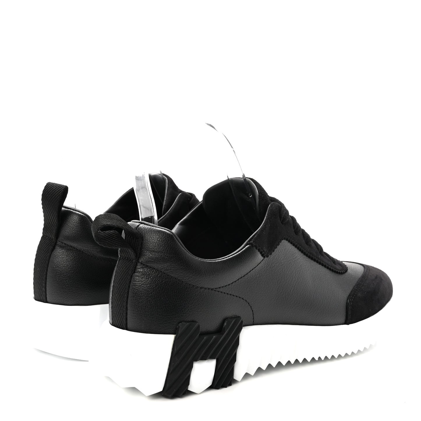 Goatskin Suede Goatskin Bouncing Sneakers 36 Black