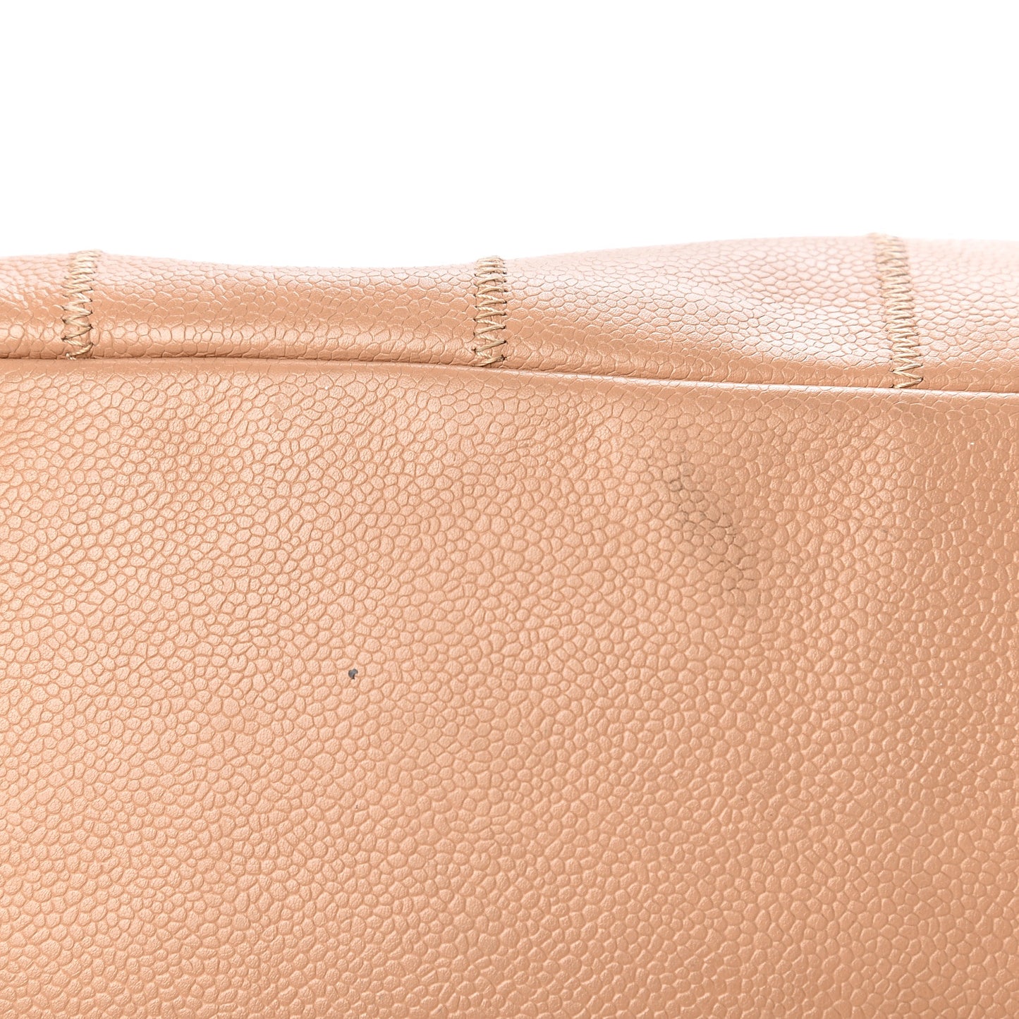 Caviar Square Stitched Tote Beige