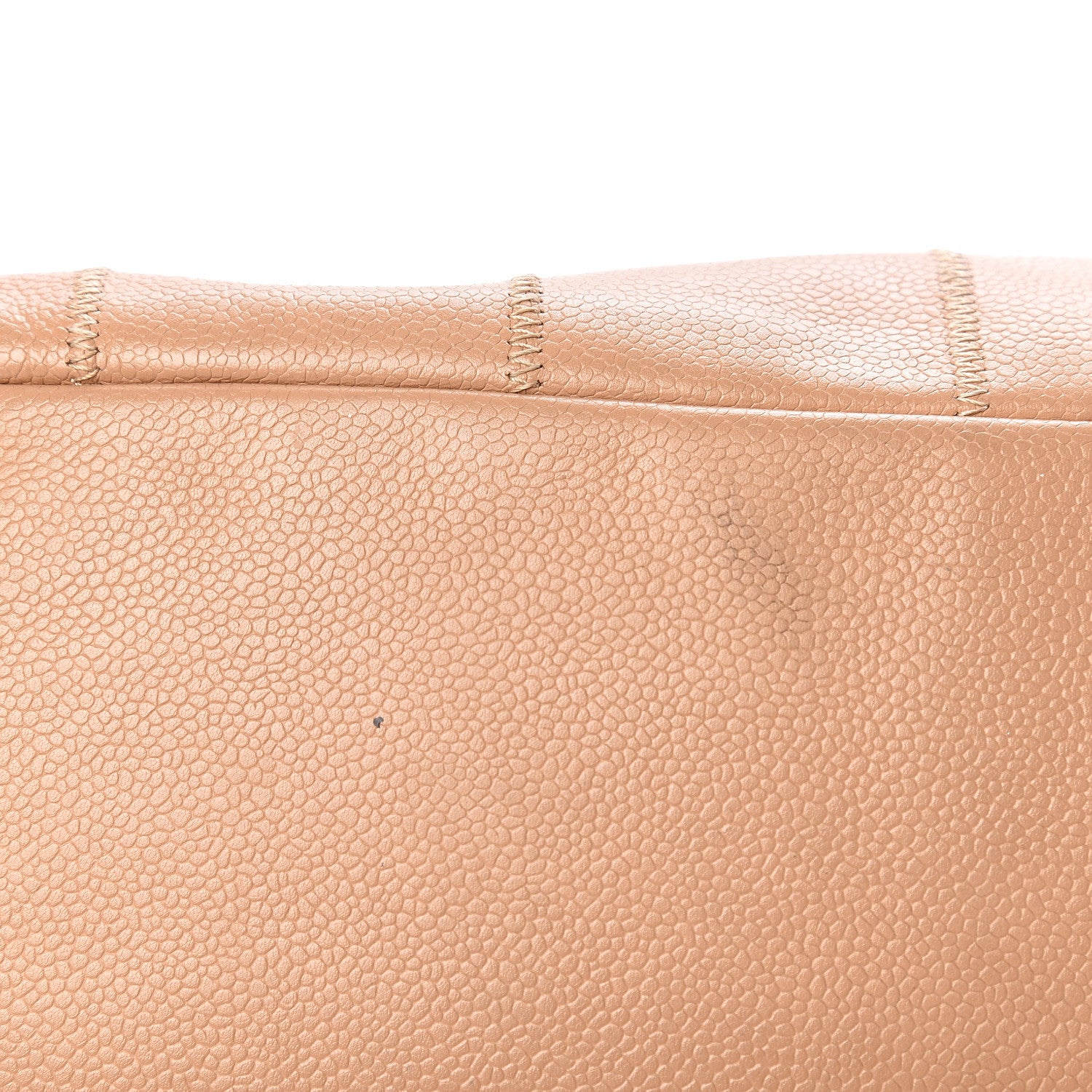 Chanel Caviar Square Stitched Tote Beige 13 of 15