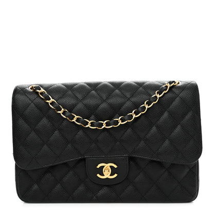 Chanel Caviar Quilted Jumbo Double Flap Black 1 of 11