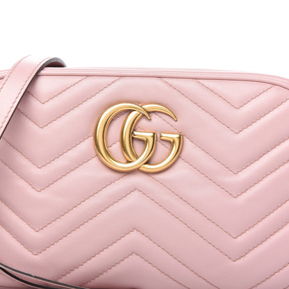 Gucci Calfskin Matelasse Small GG Marmont Chain Shoulder Bag Perfect Pink 10 of 12