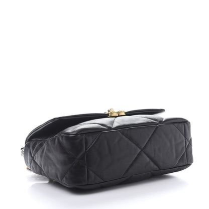 Chanel Goatskin Quilted Medium 19 Flap Black 5 of 13