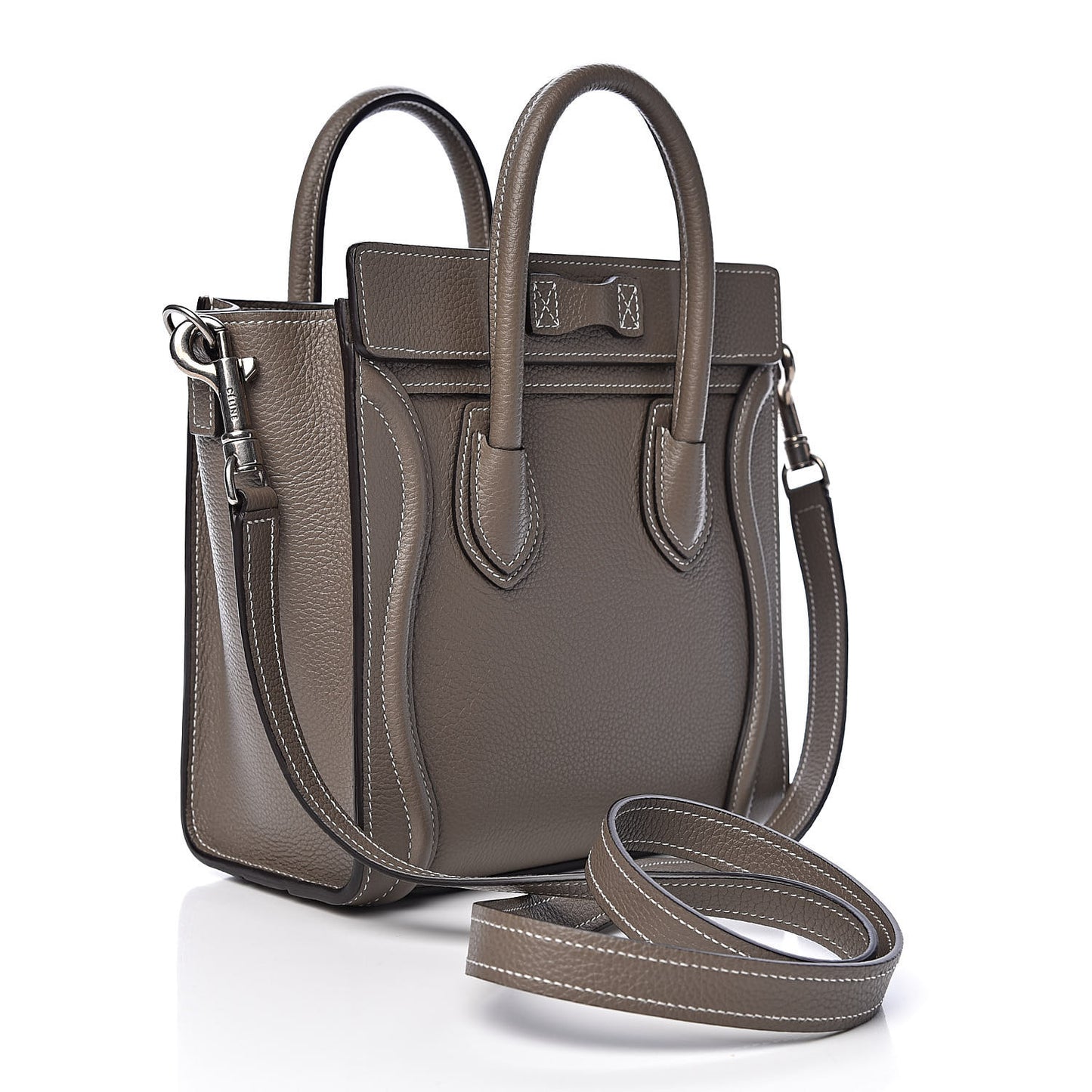 Drummed Calfskin Nano Luggage Souris