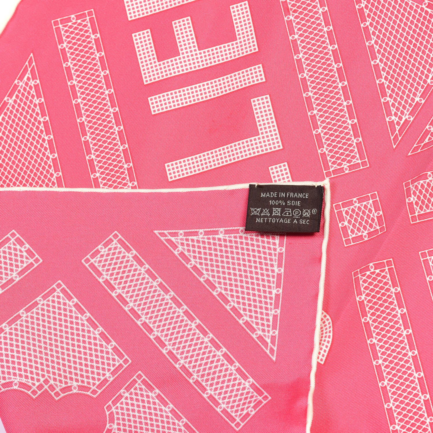 Hermes Silk Gavroche Sellier Pocket Square Scarf 2 of 3