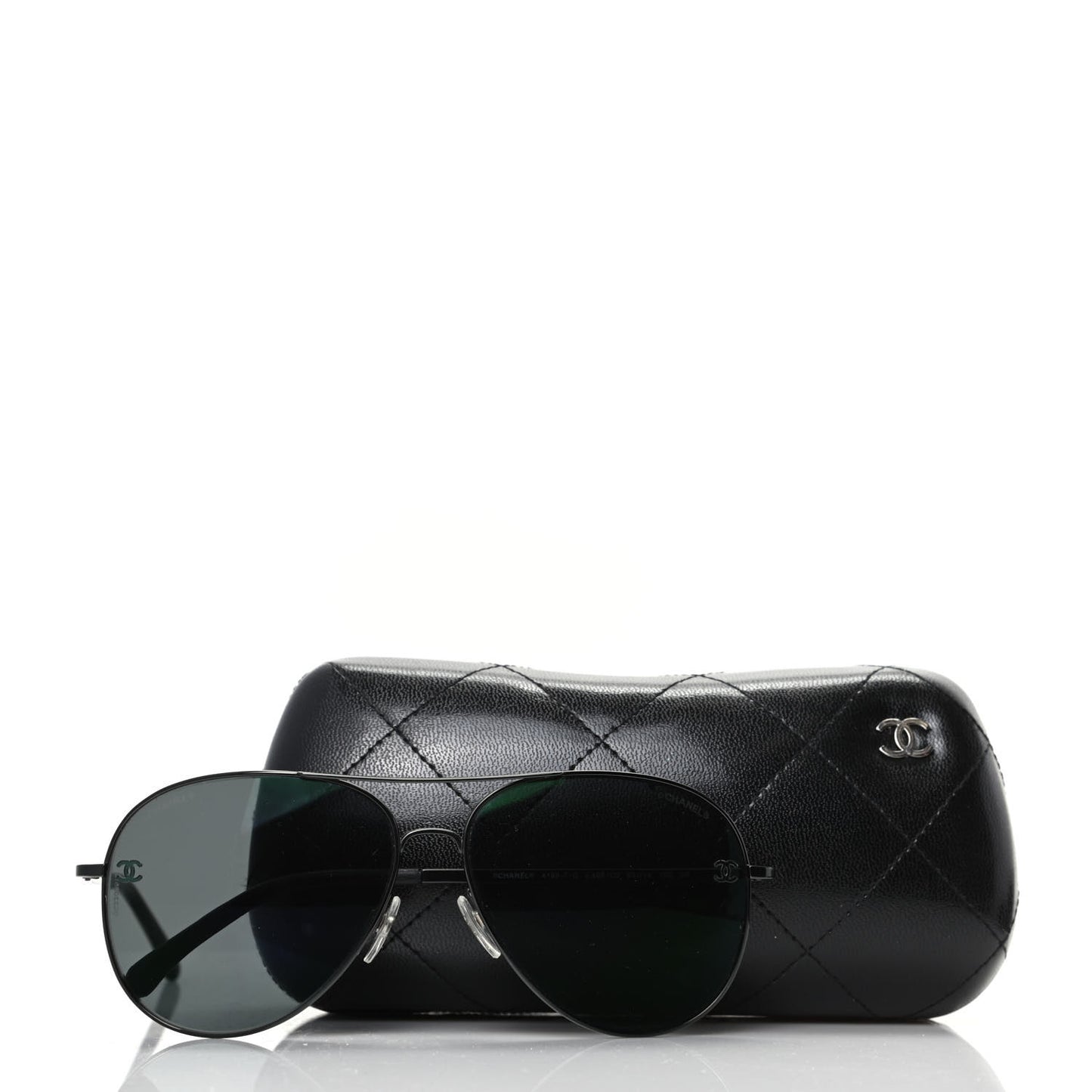 Metal Aviator CC Sunglasses 4189 T-Q Black