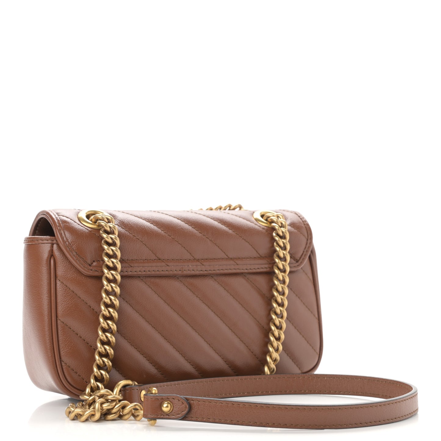 Azalea Calfskin Matelasse Diagonal Mini GG Marmont Shoulder Bag Cuir
