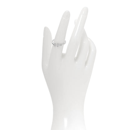 Tiffany 18K White Gold Diamond T Wire Ring 54 7 2 of 4
