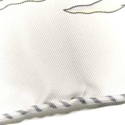 Hermes Silk Sur Mon Nuage Scarf 90 White Gris Perle Multicolore 5 of 5