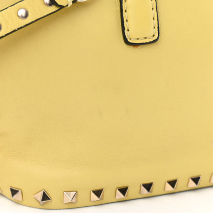 Valentino Garavani Vitello Rockstud Double Top Handle Satchel Naples Yellow 14 of 16