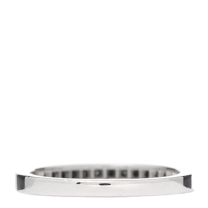 Tiffany Platinum Diamond Half Circle Wedding Band Ring 54 6.75 3 of 4