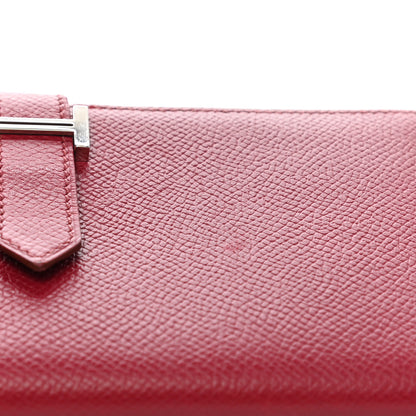 Hermes Epsom Bearn Gusset Wallet Rubis 8 of 10