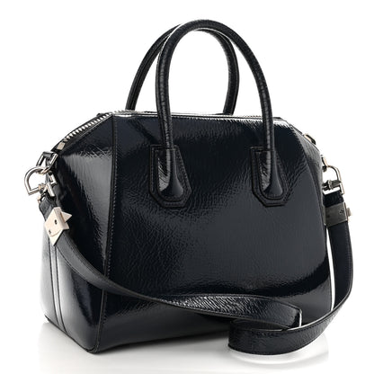 Givenchy Textured Patent Calfskin Small Antigona Storm Blue 3 of 12
