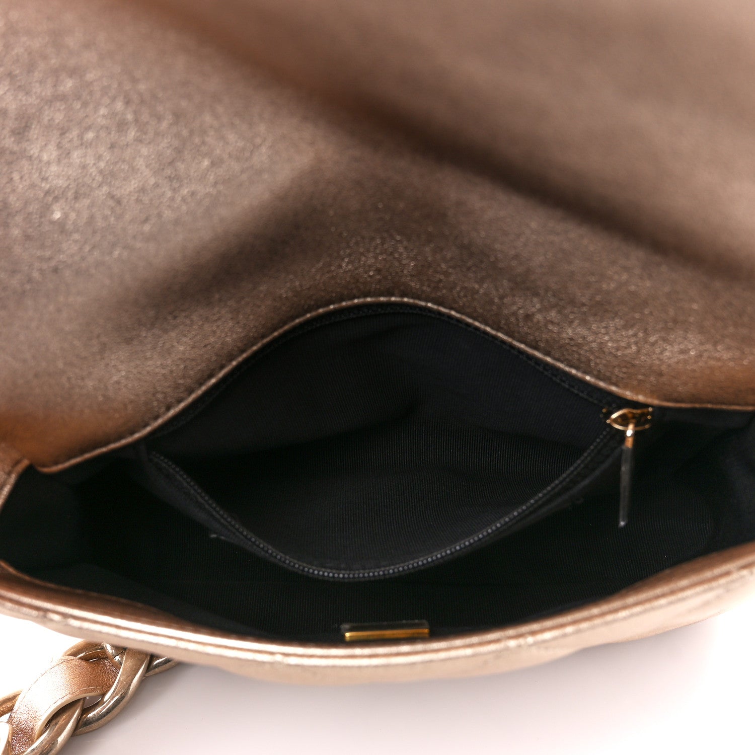 Chanel Metallic Lambskin Lacquered Quilted Small Flap Gold 6 of 11