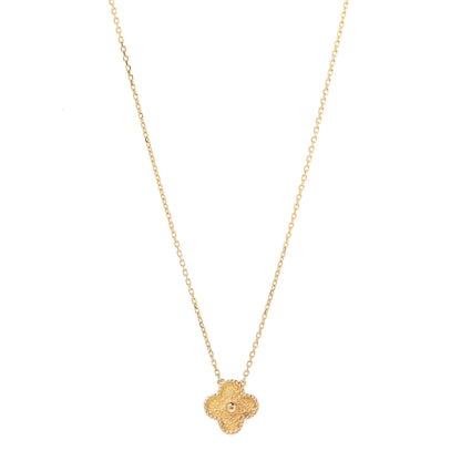 Van Cleef & Arpels 18K Yellow Gold Vintage Alhambra Pendant Necklace 1 of 5
