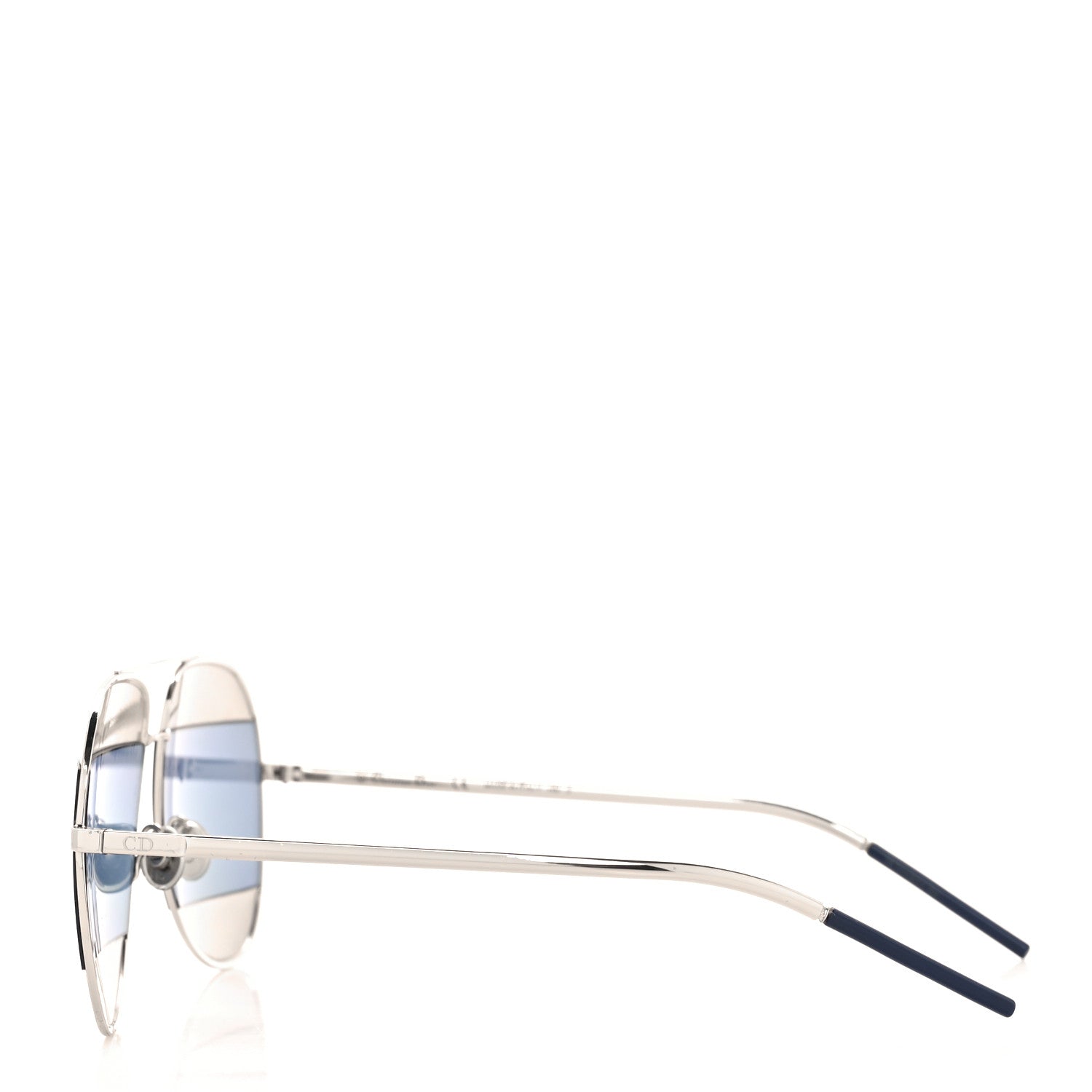 Christian Dior Split 1 Aviator Sunglasses Silver Blue 3 of 7