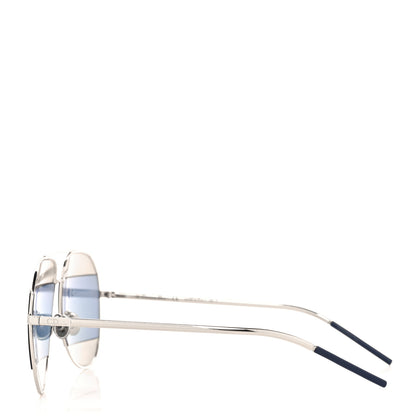 Christian Dior Split 1 Aviator Sunglasses Silver Blue 3 of 7