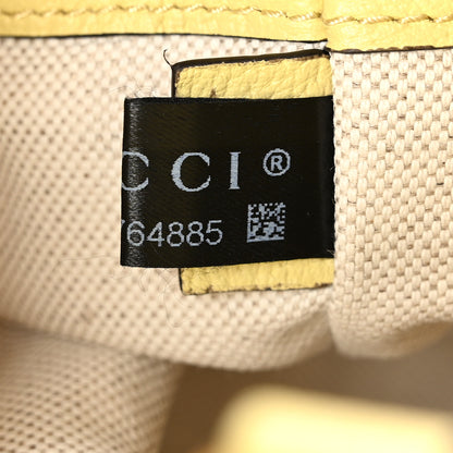 Gucci Monogram Jumbo GG Textured Dollar Calfskin Mini Ophidia Bucket Bag Beige Banana 6 of 10