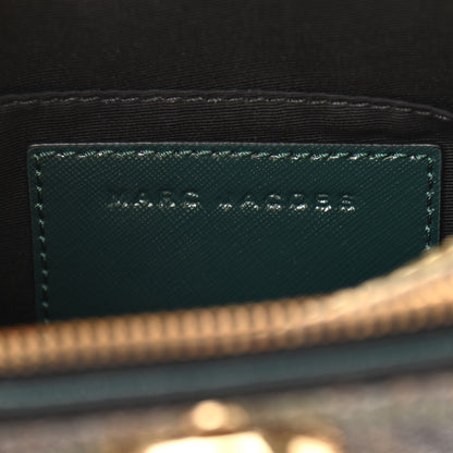 Marc Jacobs Saffiano Sequin Camouflage Stud Snapshot Camera Bag Green Gold 6 of 10