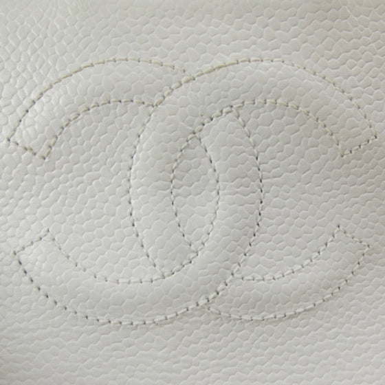 Caviar Quilted Mini Flap White