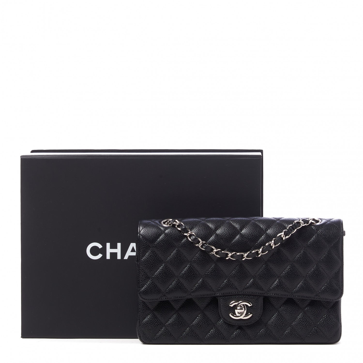Chanel Caviar Quilted Medium Double Flap Black 10 of 10