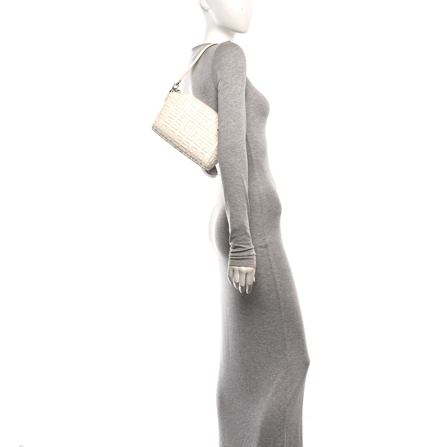 Givenchy Calfskin Logo Embossed XS Antigona 4G Ivory 2 of 9
