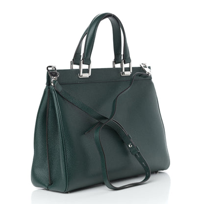 Gucci Grainy Calfskin Medium Zumi Top Handle Bag Vintage Green 2 of 10