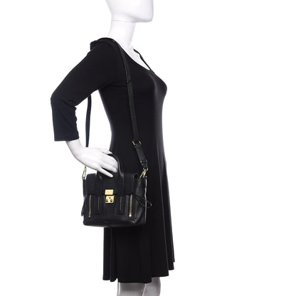 3.1 Phillip Lim 3.1 Textured Calfskin Mini Pashli Satchel Black 2 of 13