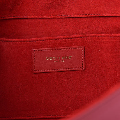 Saint Laurent Calfskin Classic Y Ligne Clutch Red 7 of 13
