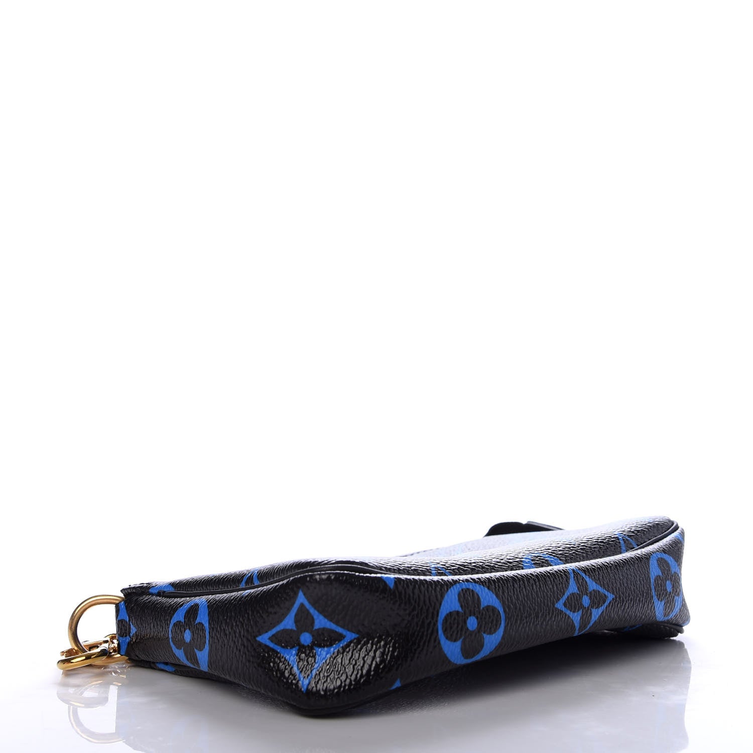 Louis Vuitton Colored Monogram Mini Pochette Accessories Blue Black 4 of 7