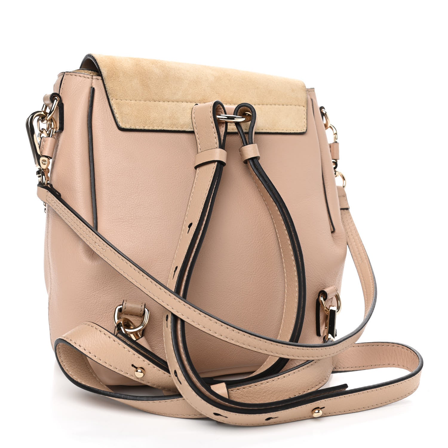 Chloe Suede Calfskin Medium Faye Backpack Cement Pink 2 of 4