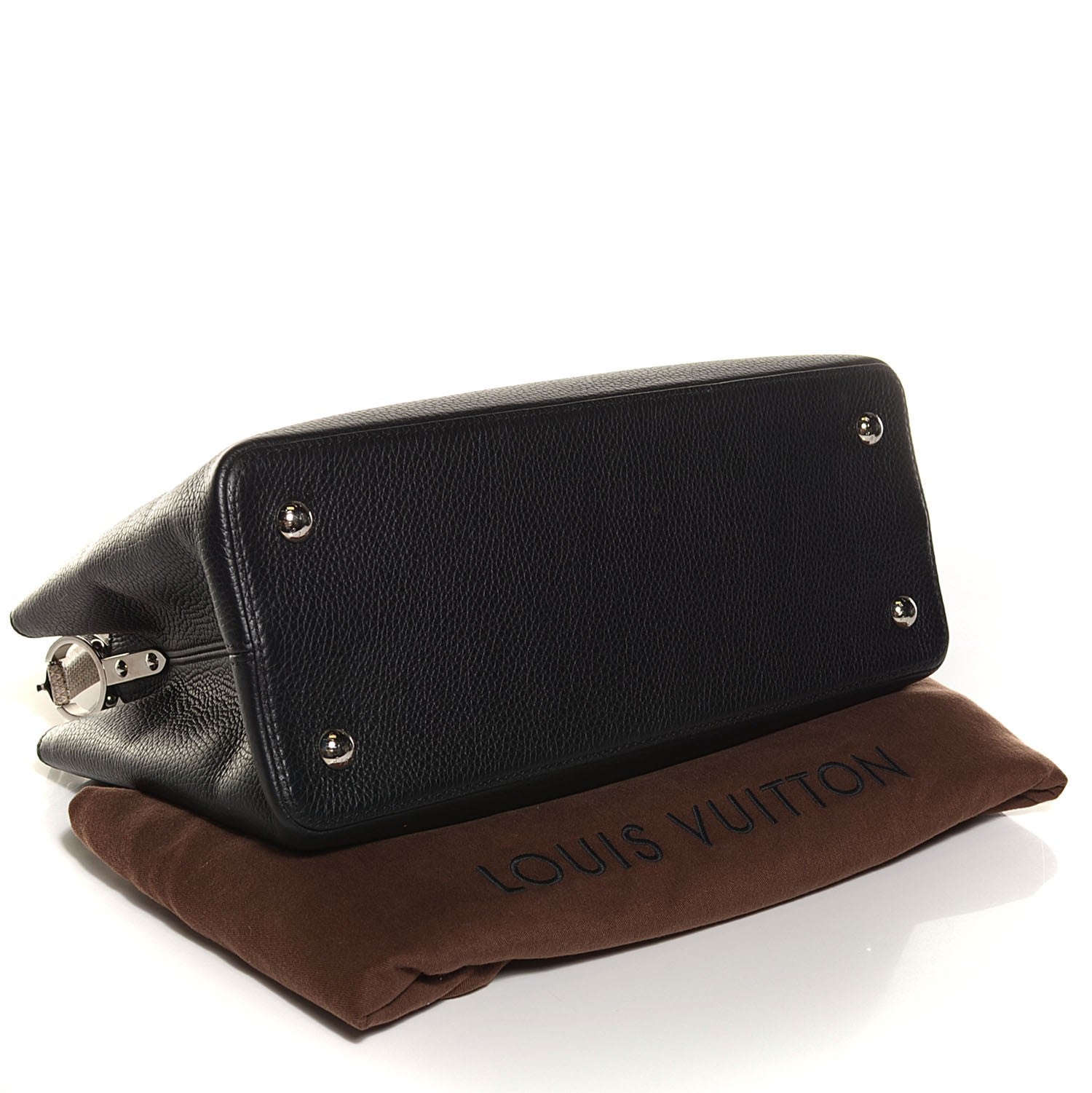 Louis Vuitton Taurillon Ayers Capucines MM Black 4 of 7