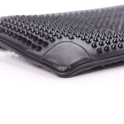 Christian Louboutin Calfskin Studded Loubiposh Clutch Black 9 of 11