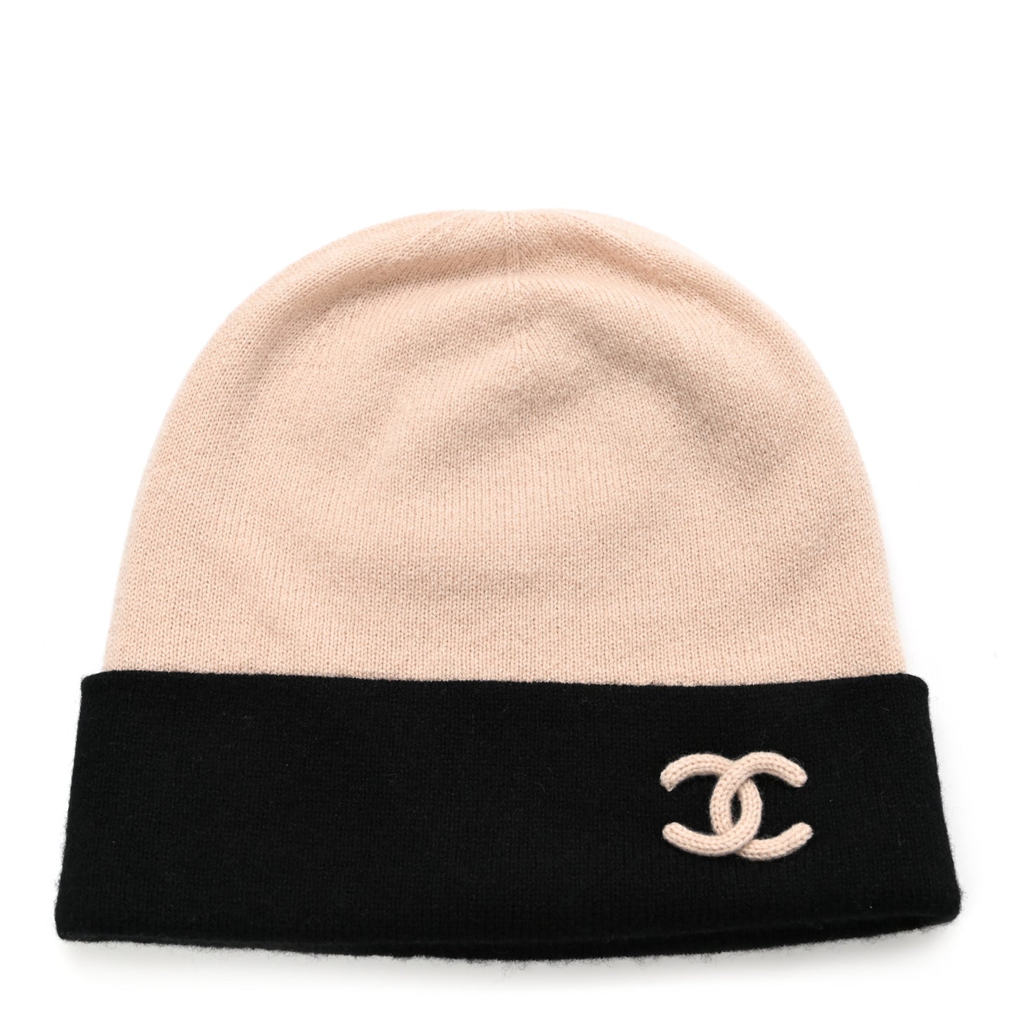 Cashmere CC Beanie Hat Beige Black