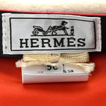 Hermes Merino Wool Bonnie Beret 58 Naturel 8 of 11