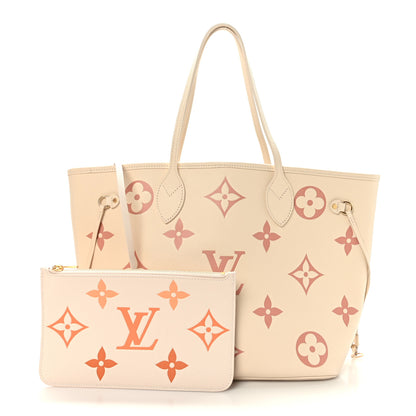 Louis Vuitton Empreinte Monogram Giant Neverfull MM Creme Rose Trianon 1 of 9