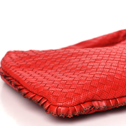 Bottega Veneta Nappa Intrecciato Fringe Large Veneta Hobo Rosso 9 of 10