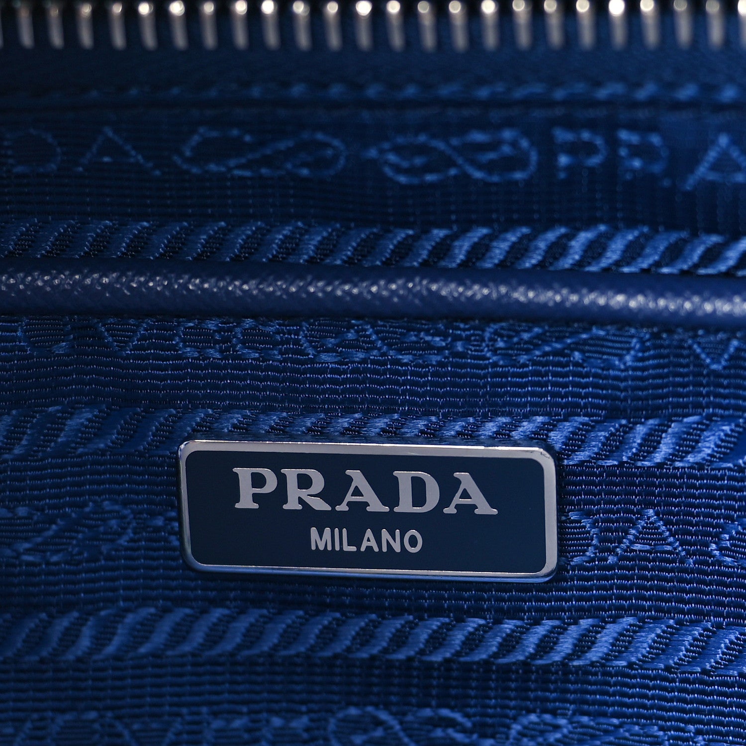 Prada Nylon Saffiano Floral Print Single Buckle Backpack Bluette Dis Primule 8 of 9