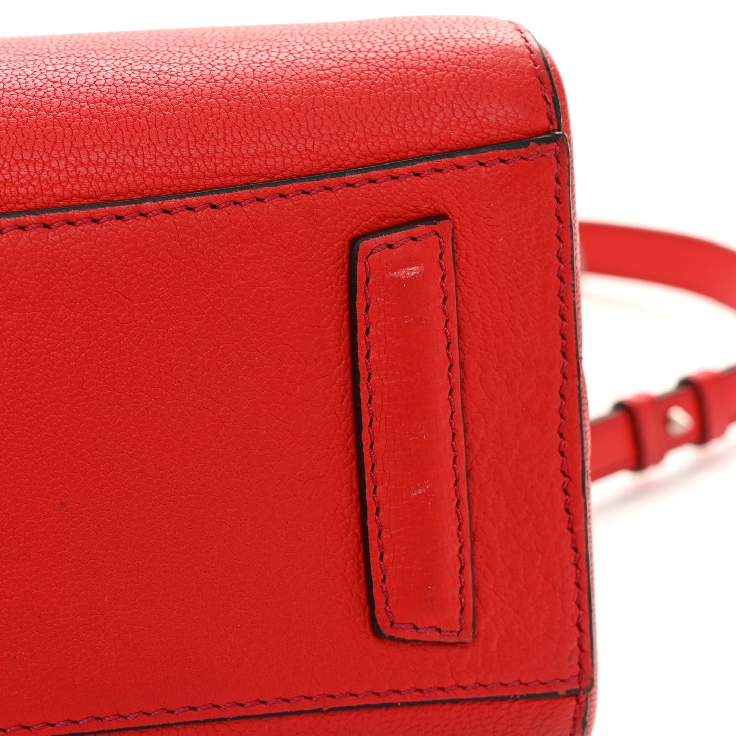 Sugar Goatskin Mini Antigona Pop Red