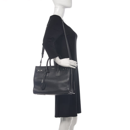 Saint Laurent Grained Calfskin Small Supple Sac De Jour Black 2 of 10