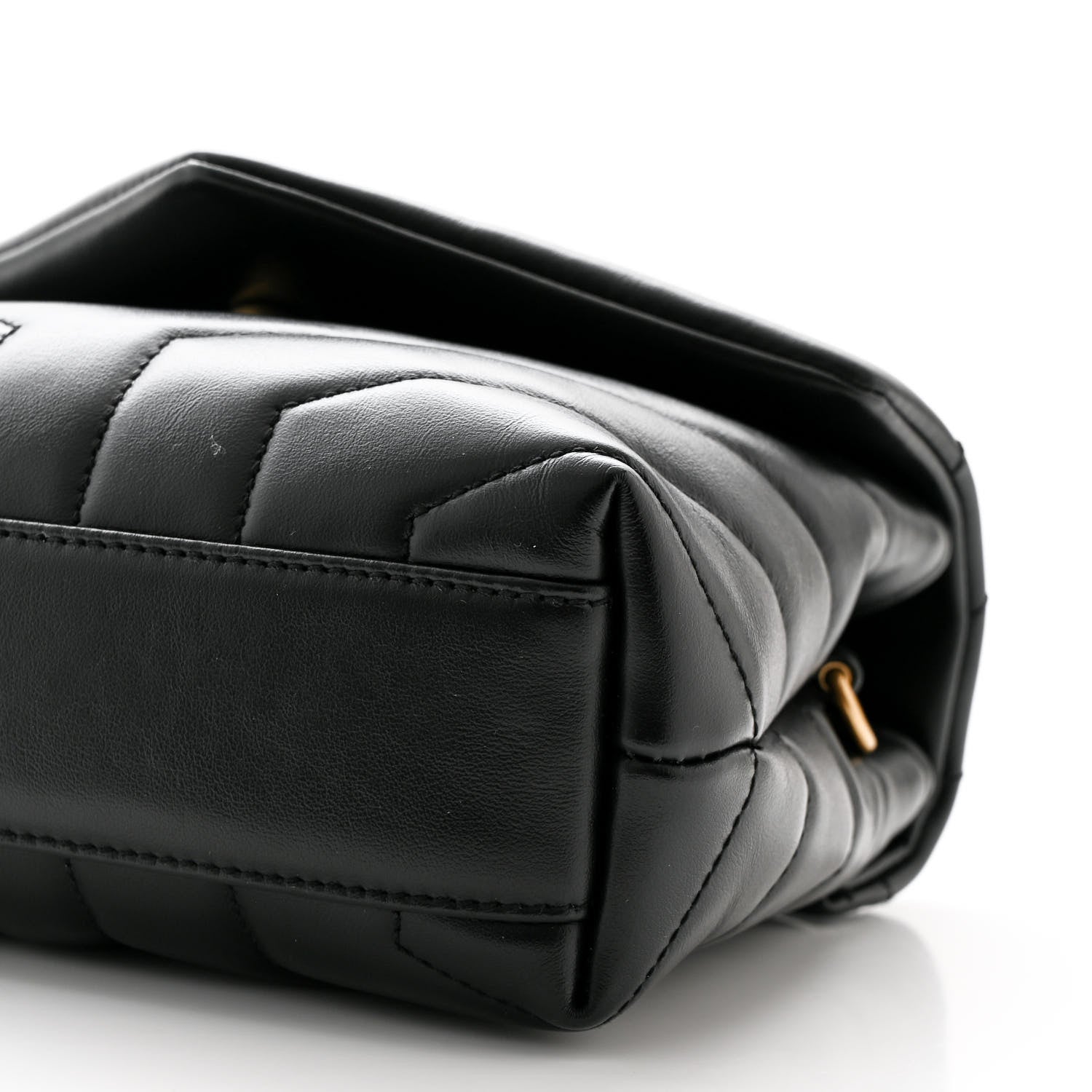 Saint Laurent Calfskin Y Quilted Monogram Toy Loulou Crossbody Bag Black 10 of 10