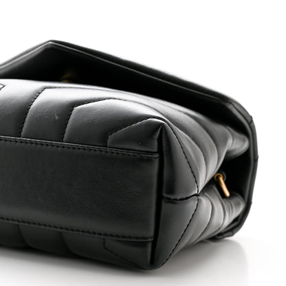 Saint Laurent Calfskin Y Quilted Monogram Toy Loulou Crossbody Bag Black 10 of 10