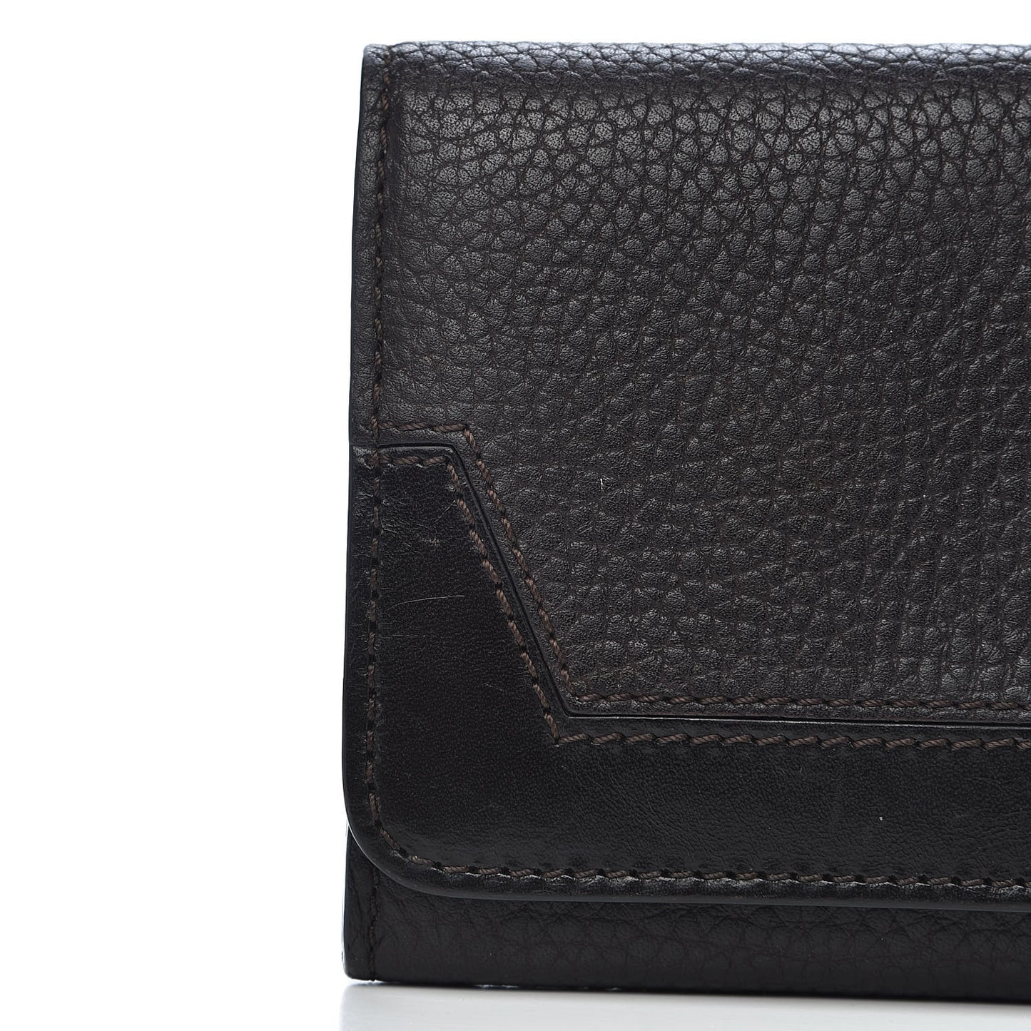 Grain Calfskin Continental Wallet Black