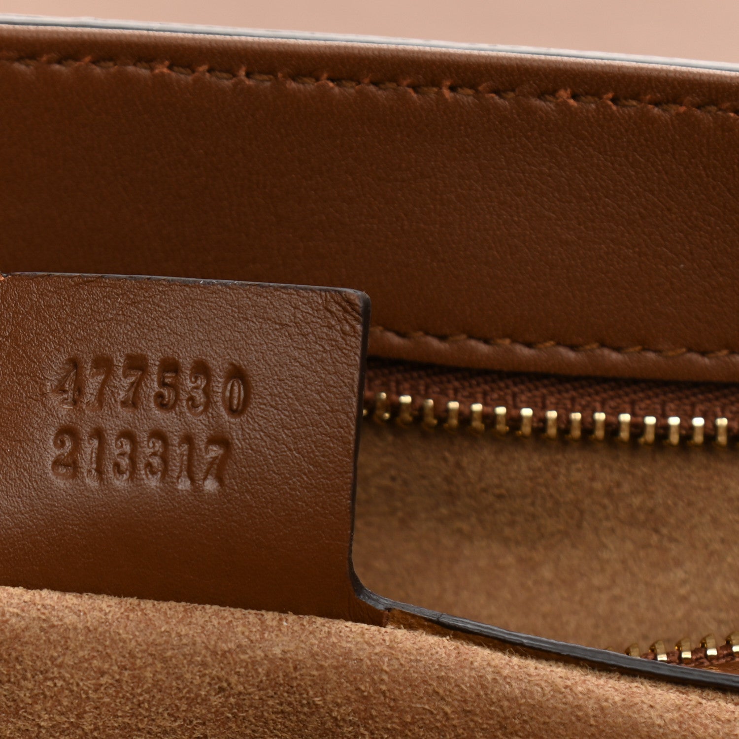 Gucci GG Supreme Monogram Calfskin Padlock Slip Pocket Shoulder Bag Beige Cuir 7 of 11