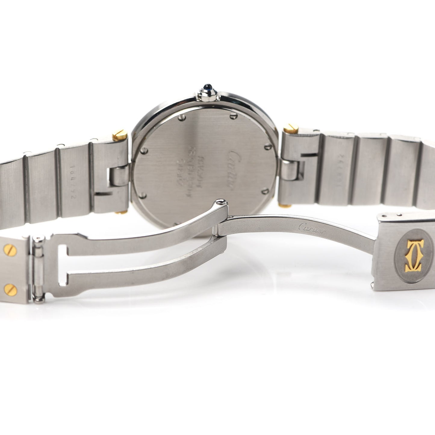 Stainless Steel 18K Yellow Gold 32mm Santos Vendome Quartz Watch