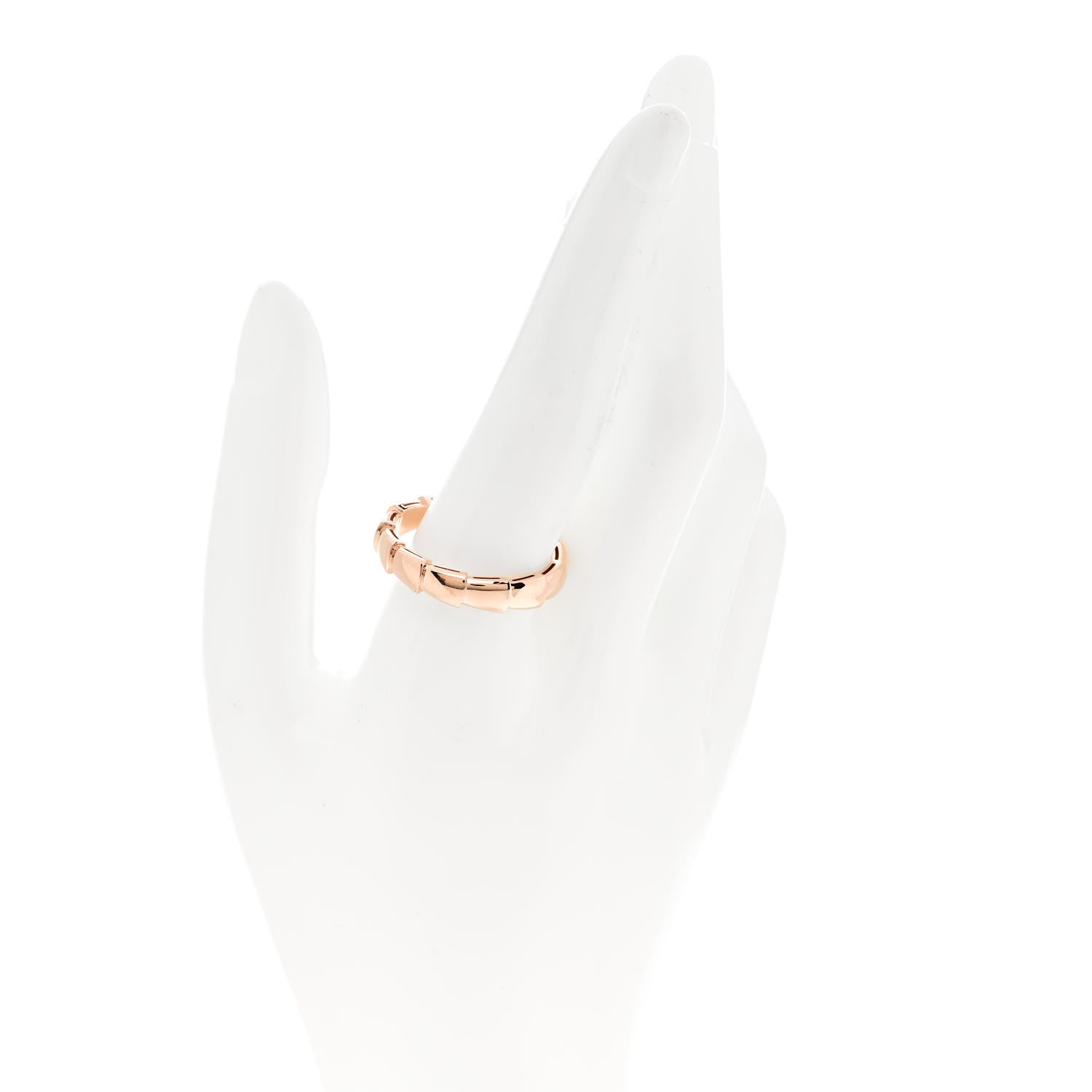 Bulgari 18K Rose Gold Serpenti Viper Band Ring 69 12.5 2 of 5