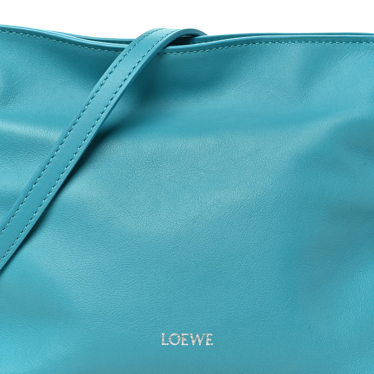 Calfskin Mini Flamenco Knot Clutch Deep Turquoise