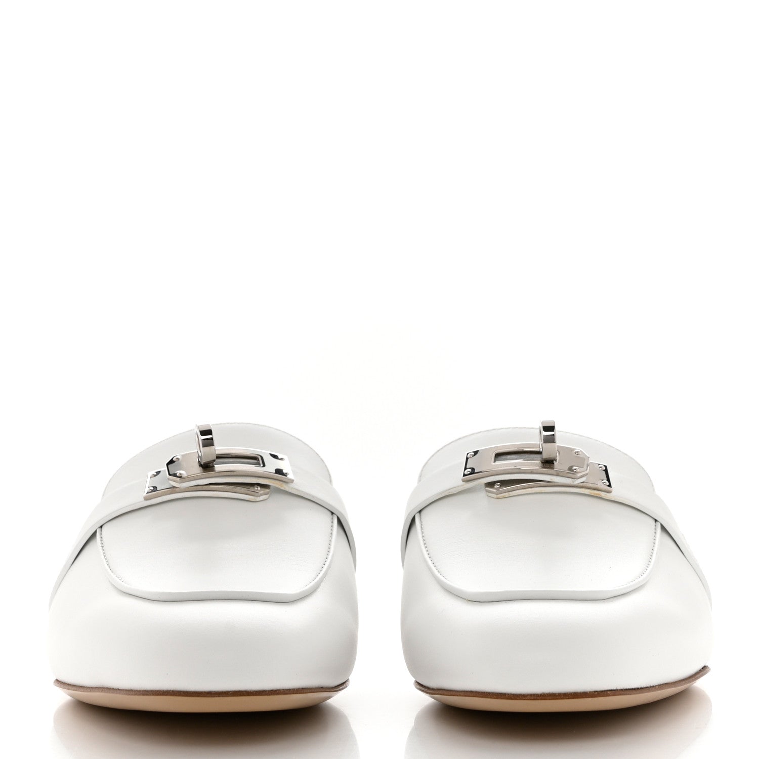 Hermes Calfskin Oz Mules 36 White 2 of 9